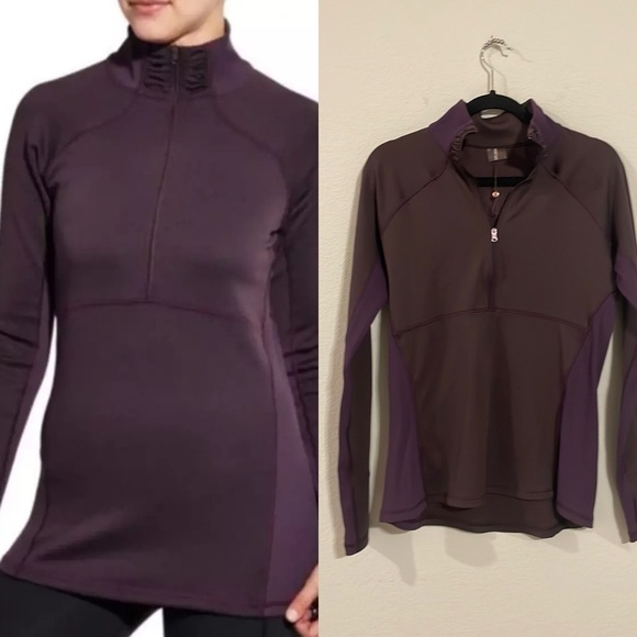 Calia Women’s Sweater Small Purple Quarter Zip Stretch Knit Pull On Athletic - Picture 1 of 17